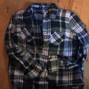 Merona green flannel